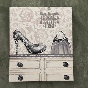 Chic Wall Art with Silver Accents